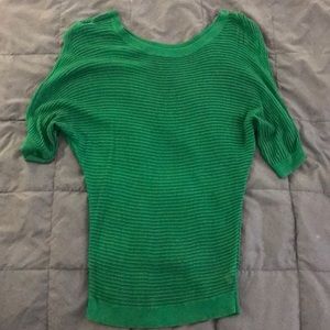 Express Green See Through Dolman Sleeve Sweater